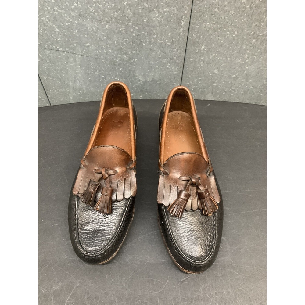 Allen Edmonds Nashua 7.5 D Shoes Tassels Loafers Black Brown Casual Dress